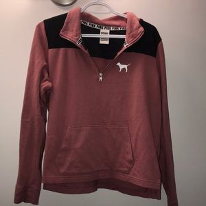 Pink half zip sweater